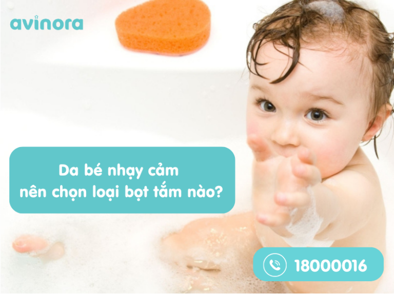 Da bé nhạy cảm nên chọn loại bọt tắm nào phù hợp