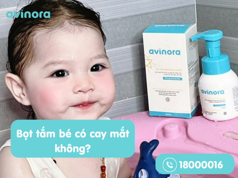 Bọt tắm bé có làm cay mắt không?
